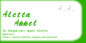 aletta appel business card